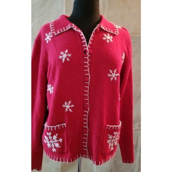 Croft & Barrow snowflake holiday sweater size sm - Picture 1 of 2